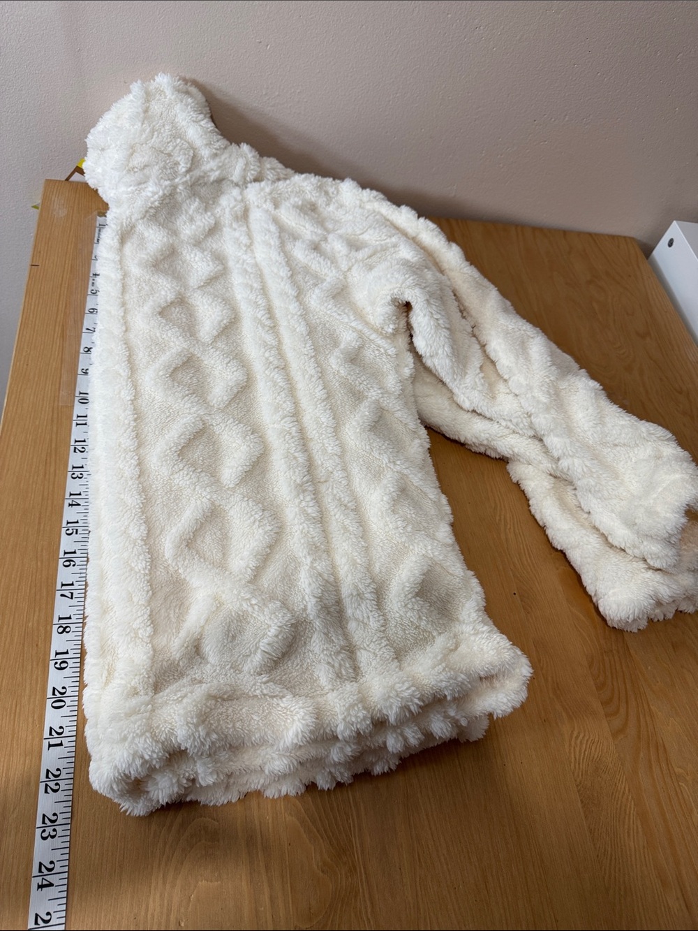 Eddie Bauer Womens Sweater Cable Knit S Plush Funnel Neck Cozy Fleece - Picture 7 of 7